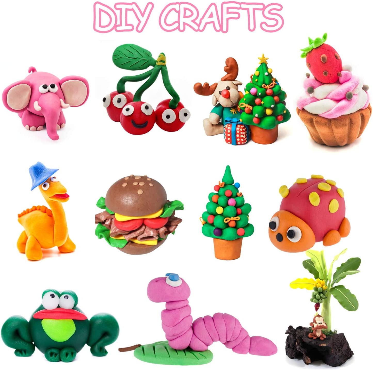 Modeling Clay Kit - 36 Colors Air Dry Ultra Light Clay, Safe & Non-Toxic Magic Foam Clay for Kids.