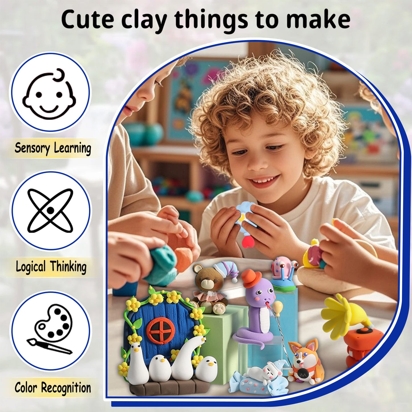 CiaraQ Air Dry Clay - 48 Colors DIY Modeling Clay Kit with Sculpting Tools, Great Gift for Kids