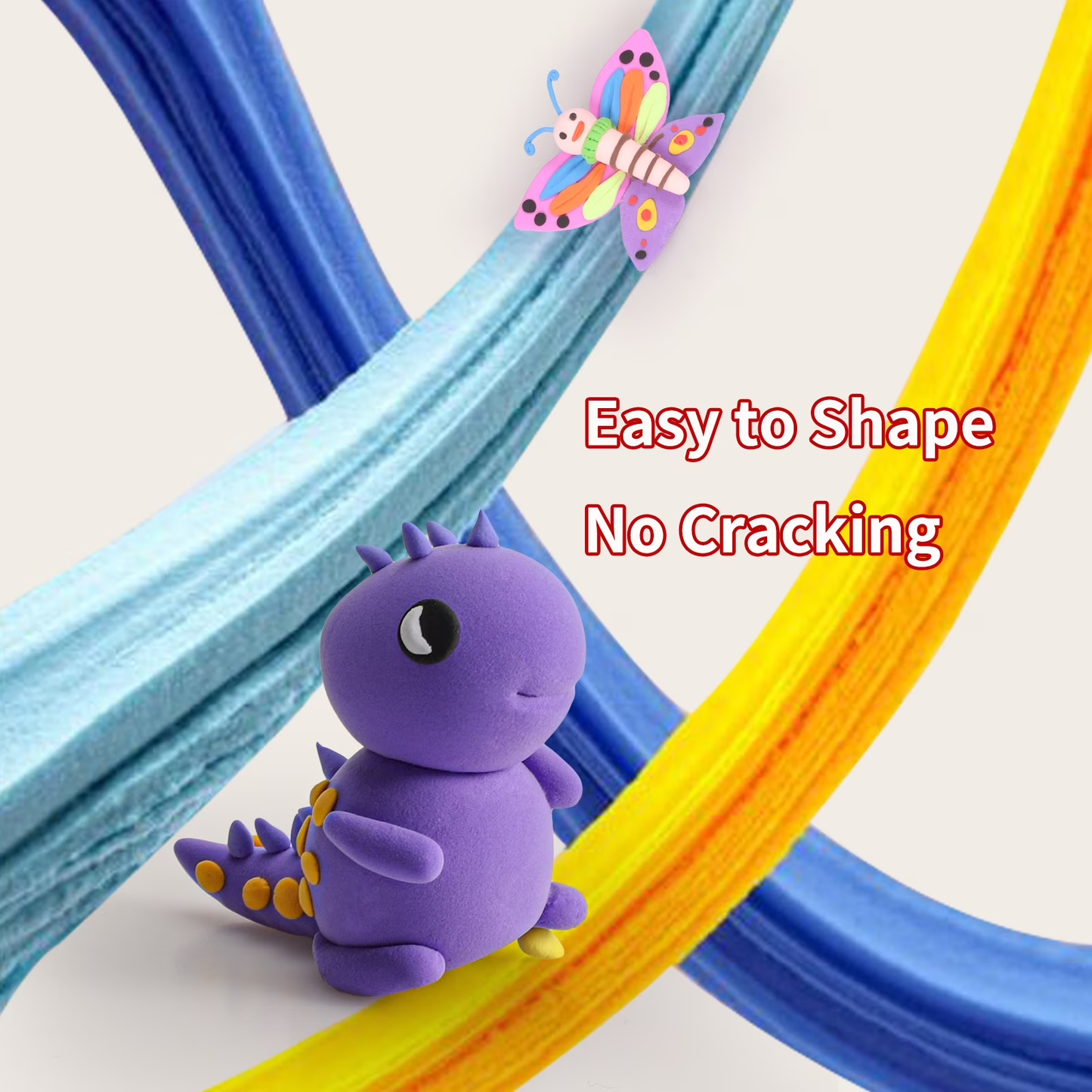CiaraQ Air Dry Ultra Light Modeling Clay Kit - 24 Colors, Best Gift for Boys & Girls Age 3-12 Year Old, DIY Molding Kids, with Sculpting Tools