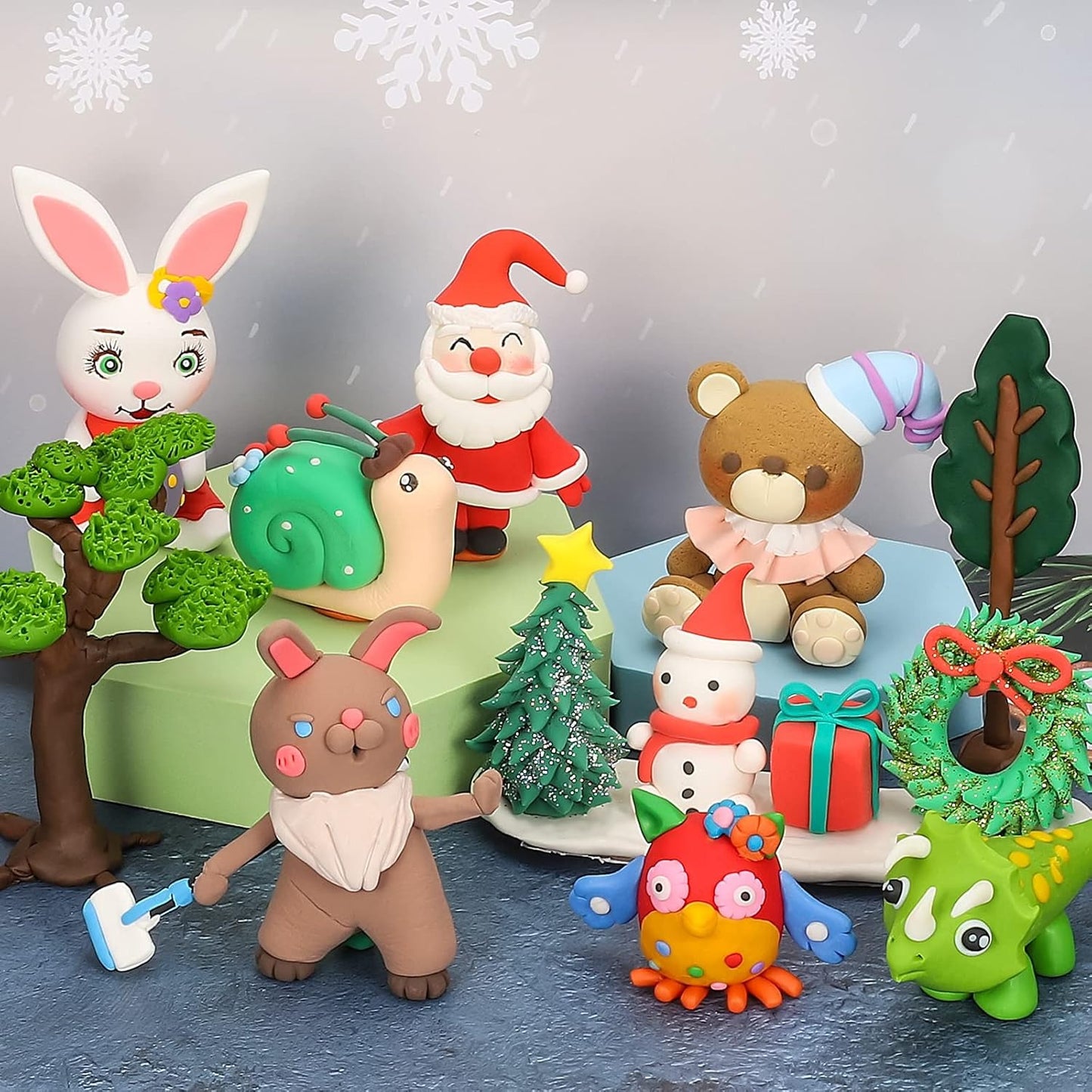 64 Colors Air Dry Magic Clay, CiaraQ DIY Molding Clay with Sculpting Tools, Soft & Ultra Light and Easy to Use, Kids Art Crafts Best Gift