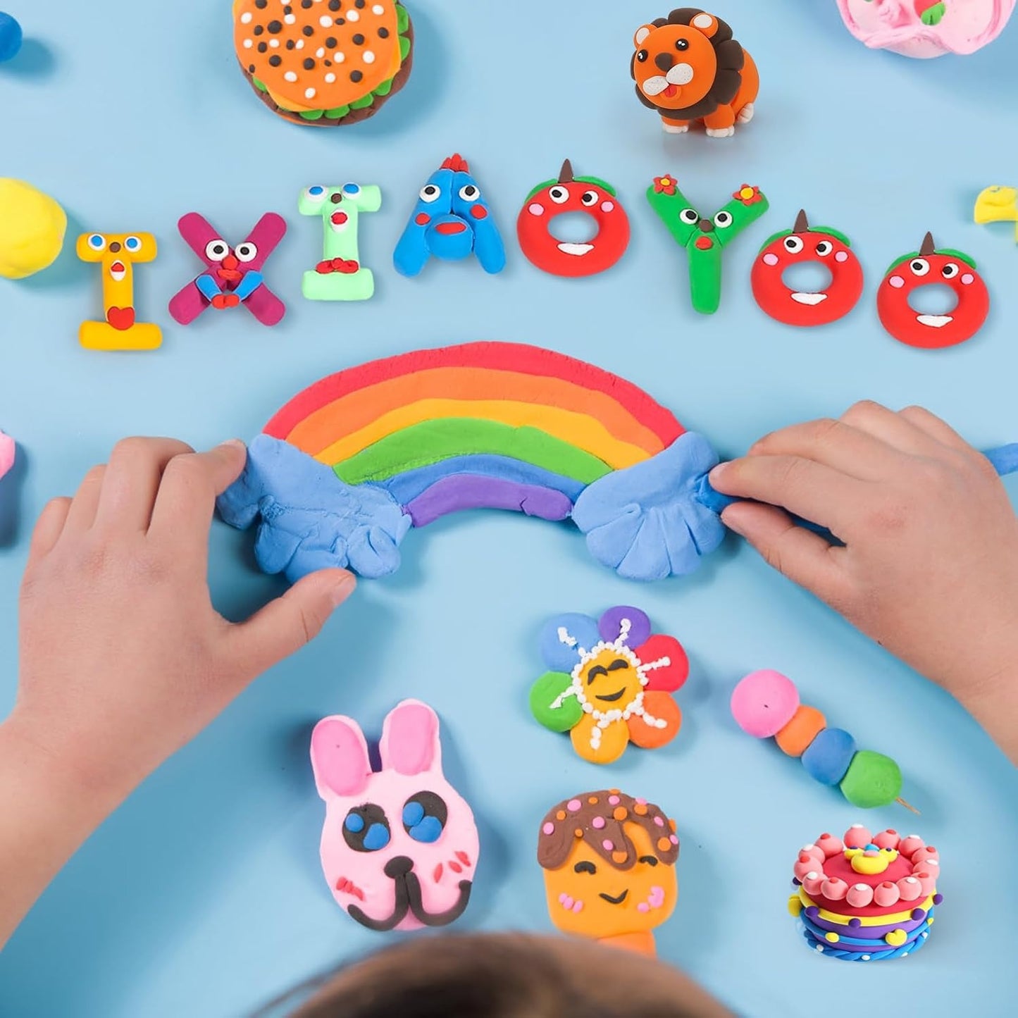 CiaraQ Air Dry Clay 100 Colors, DIY Model Magic Clay, with Sculpting Tools, Soft and Non-Sticky, Gift for Boys Girls Age 3+ Years Old
