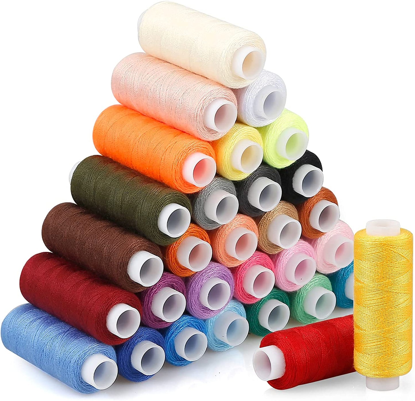 CiaraQ Sewing Threads Kits, 30 Colors Polyester 250 Yards Per Spools for Hand Sewing & Embroidery