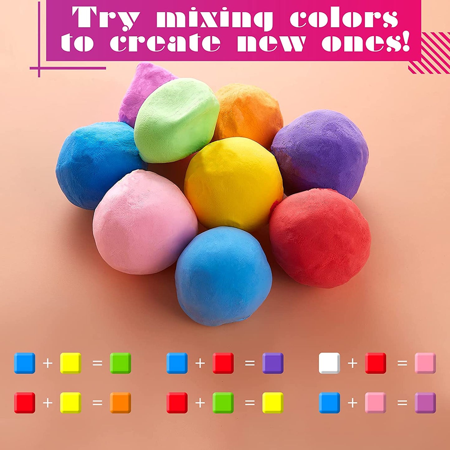Modeling Clay Kit - CiaraQ 24 Colors Air Dry Ultra Light Magic Foam Clay, Safe & Non-Toxic, Great Gift for Kids.
