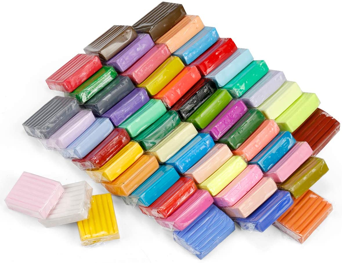 CiaraQ Polymer Clay Starter Kit, 50 Colors (1oz/Block) Oven Bake Modeling Clay Set with Sculpting Tools, Safe & Non-Toxic, Great for Kids, Beginners, Artists.
