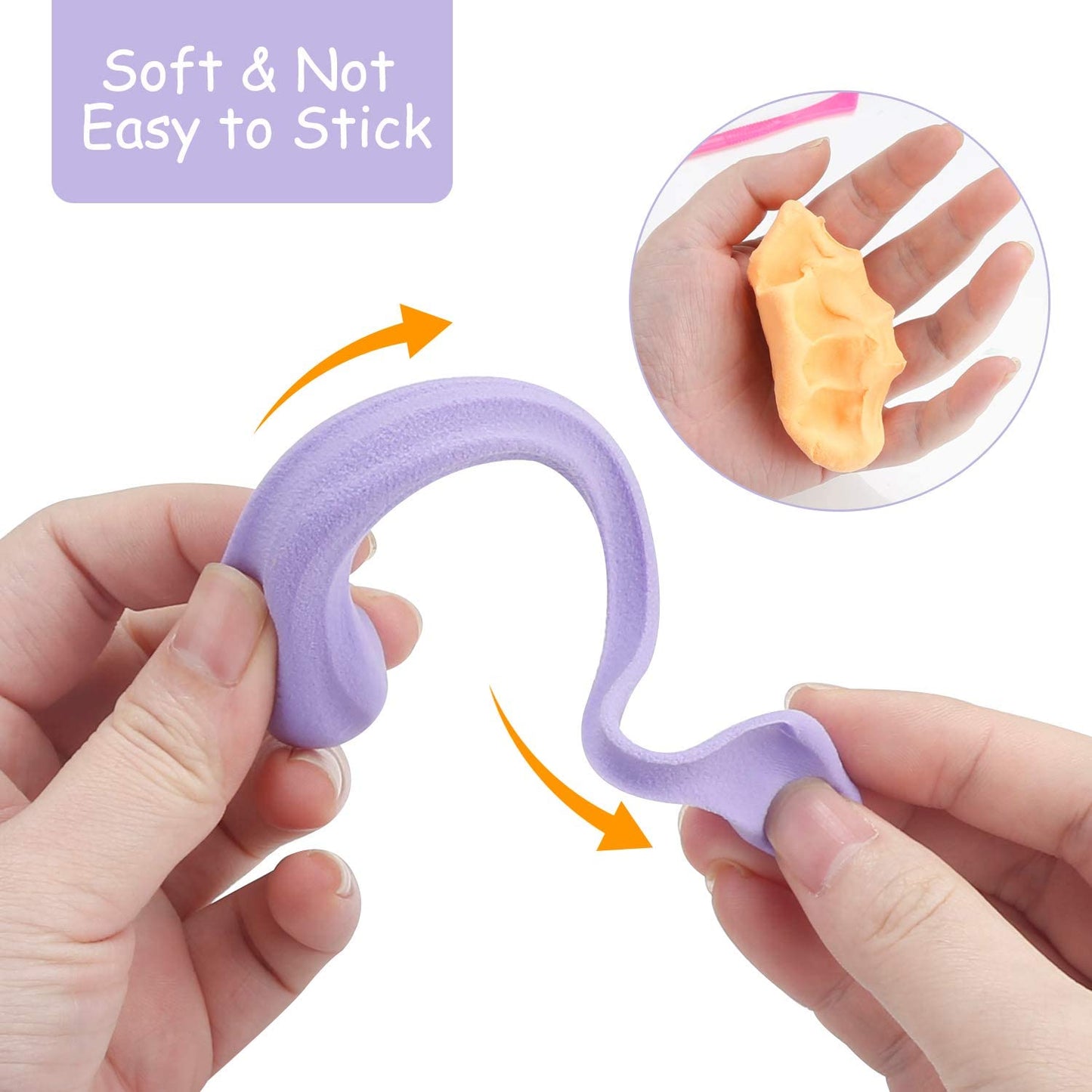 Modeling Clay Kit -Air Dry Clay 24 Colors, Soft & Ultra Light, afe & Non-Toxic DIY Magic Clay for Kids with Accessories, Tools and Tutorials