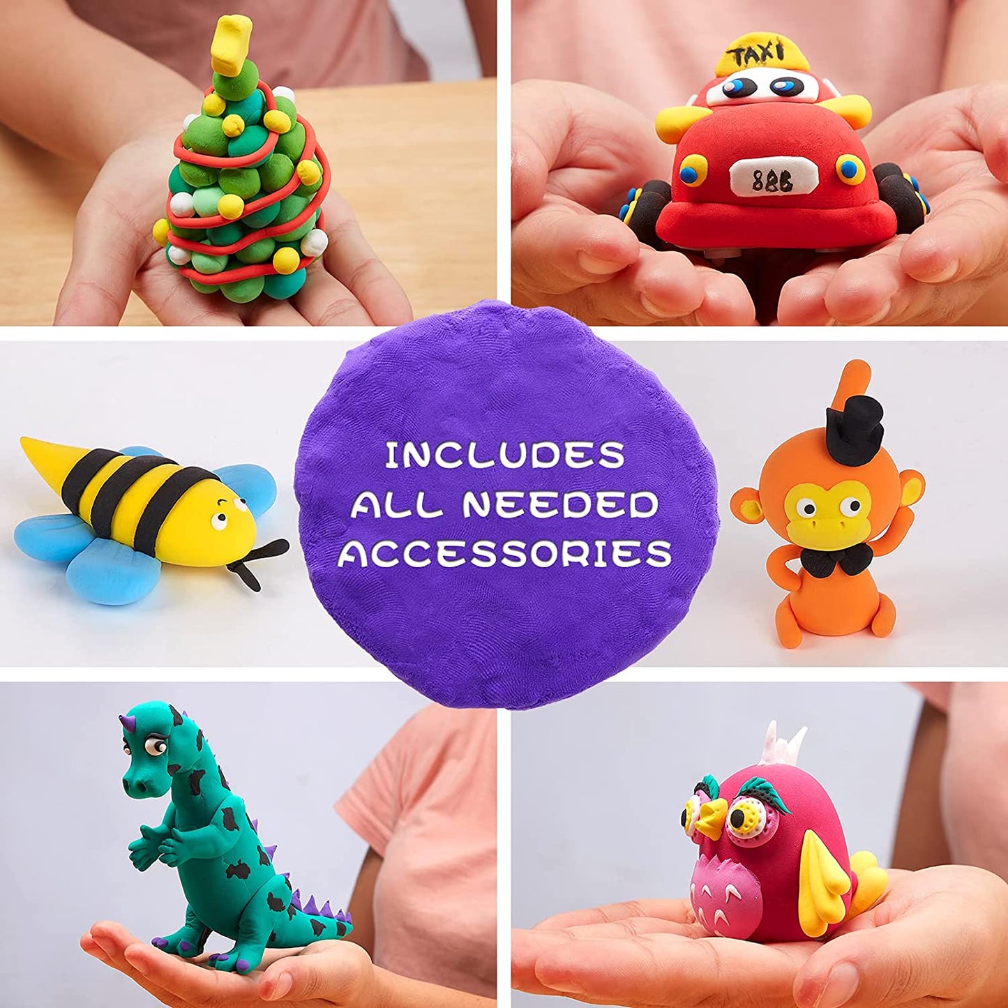 Modeling Clay Kit - CiaraQ 24 Colors Air Dry Ultra Light Magic Foam Clay, Safe & Non-Toxic, Great Gift for Kids.