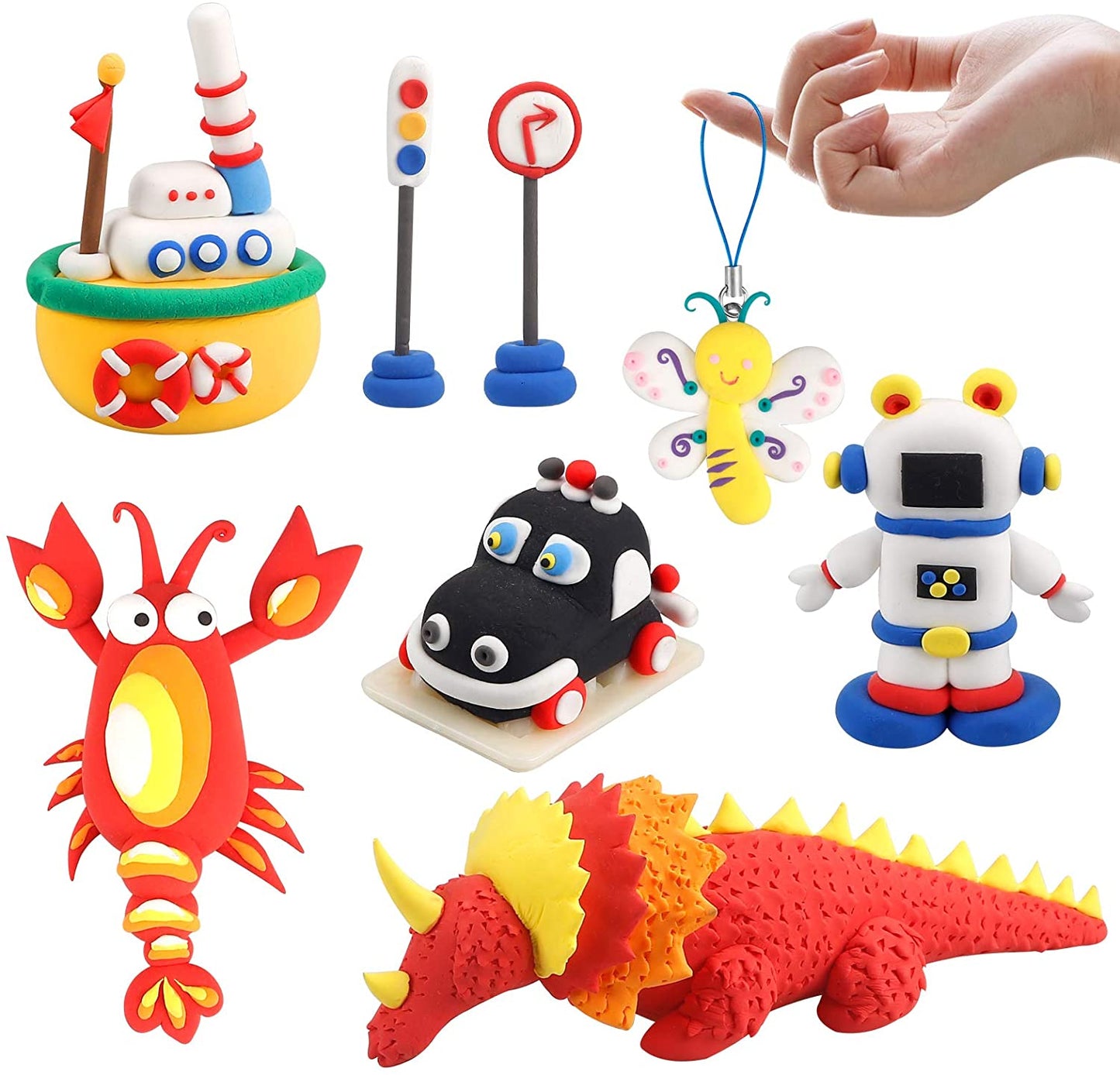 Modeling Clay Kit - 50 Colors Air Dry Ultra Light Clay, Safe & Non-Toxic DIY Magic Clay with Tools, Project Booklet, Accessories, Great Gift for Kids.