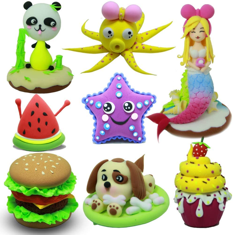Modeling Clay Kit - 50 Colors Air Dry Ultra Light Clay, Safe & Non-Toxic, Great Gift for Kids.